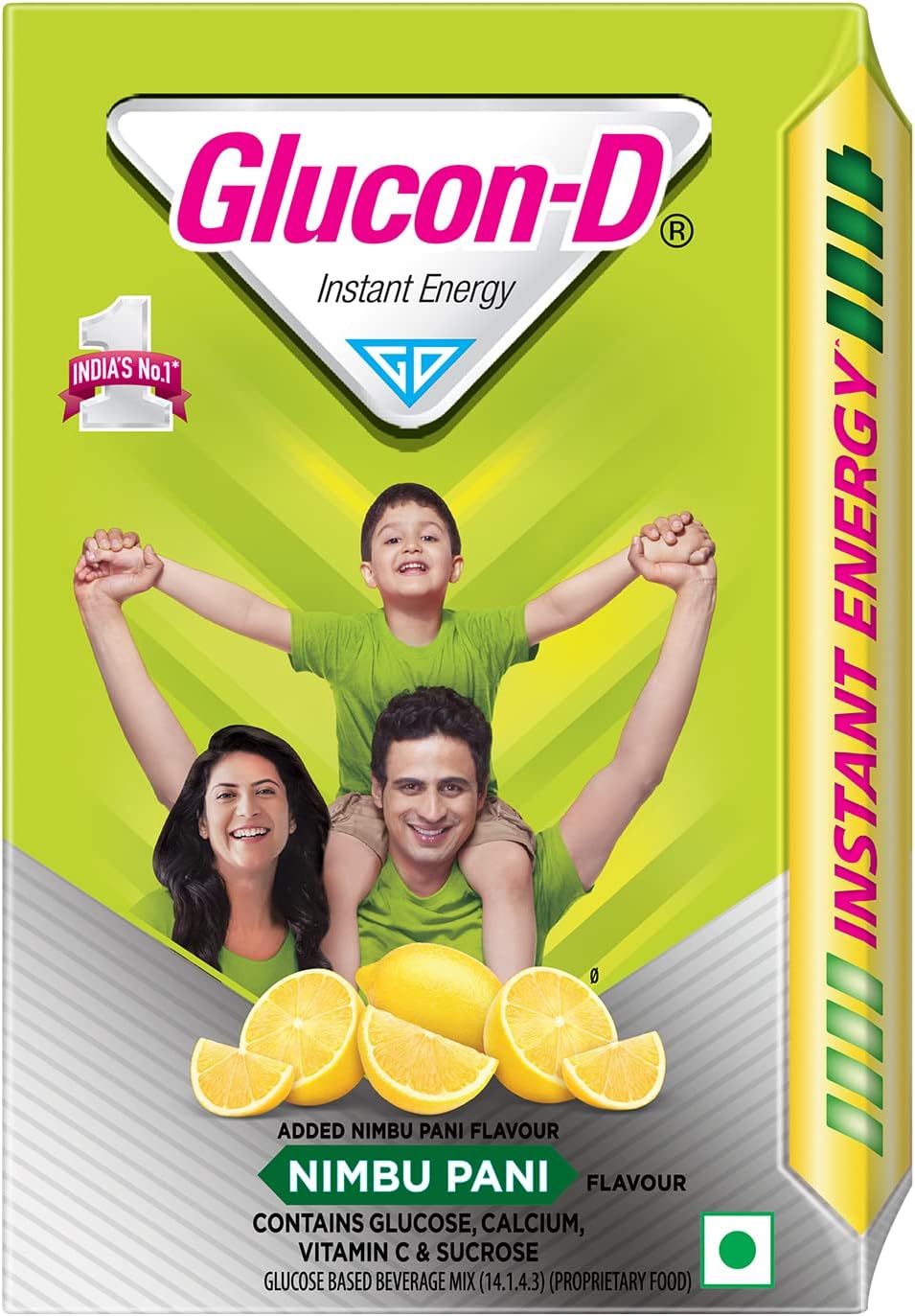 Glucon-D Glucose Based Beverage Mix - 450 g Carton (Nimbu Pani)