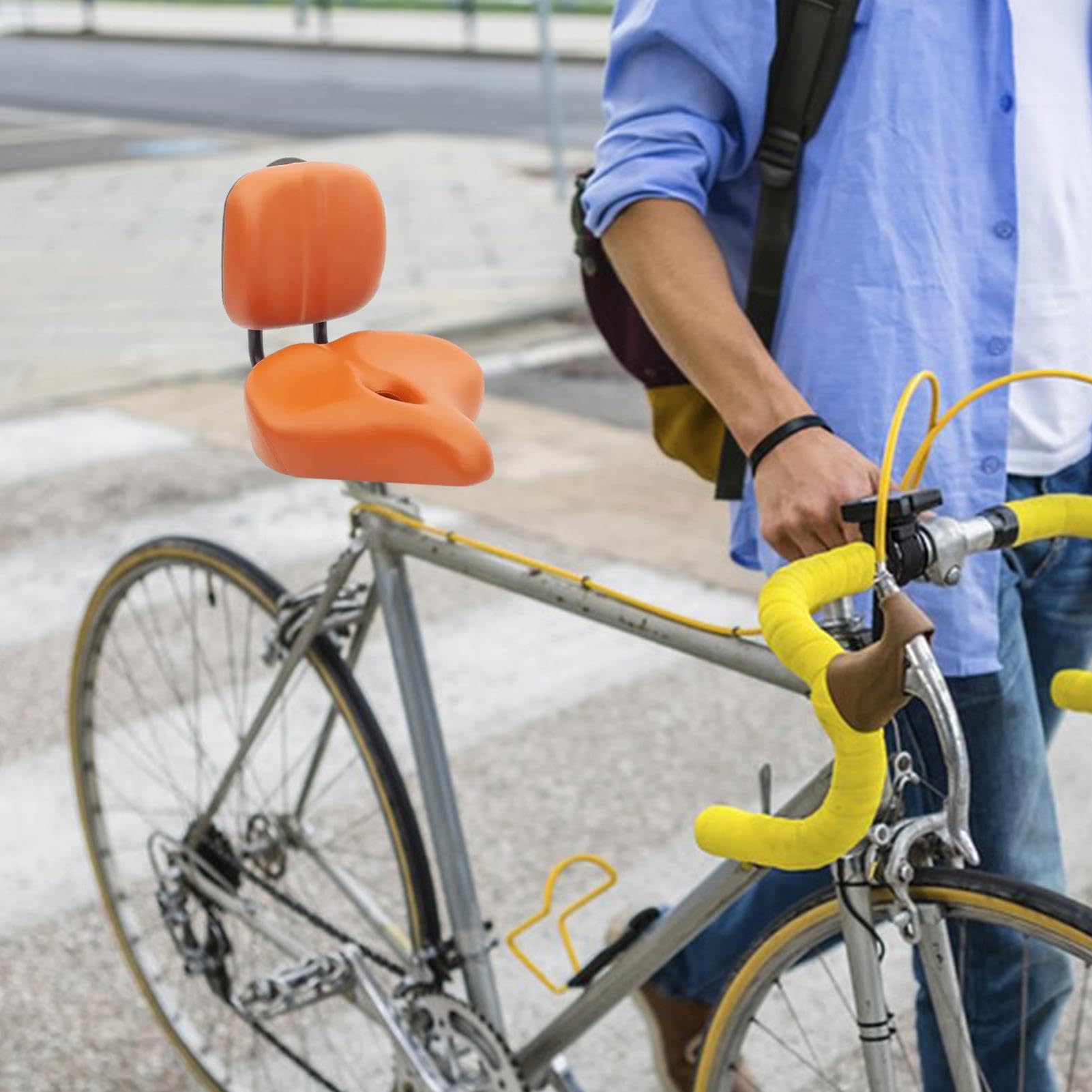Fahrradsattel Mit Rückenlehne | Übergroßer Breiter Fahrradsitz | Komfort Dreirad Sattelsitz | Bequem Weich Memorys Foam Ergonomisch