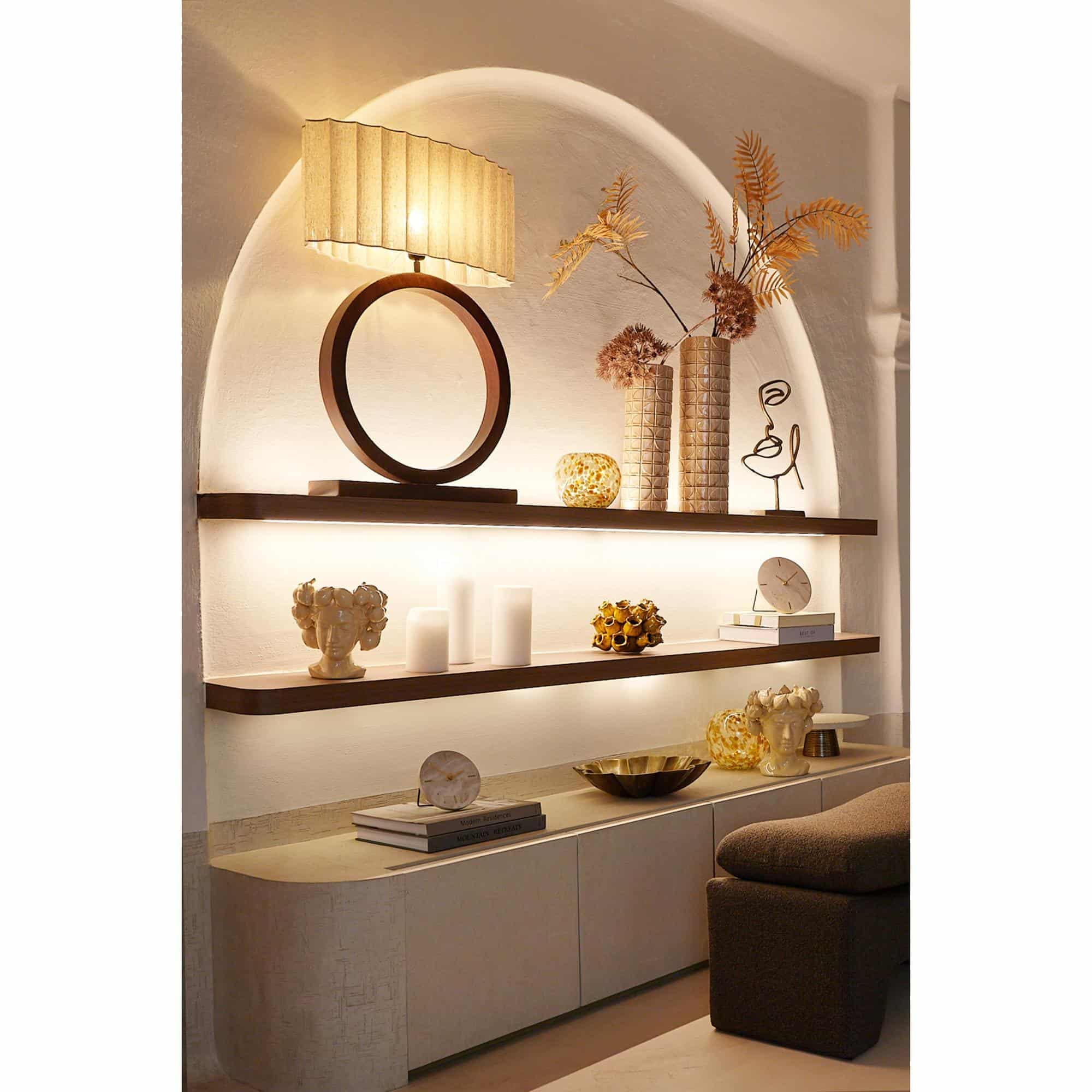 Light & Living Lampenschirm oval Disli - Creme - 58x24x27cm | Oval - Modern - Textilien