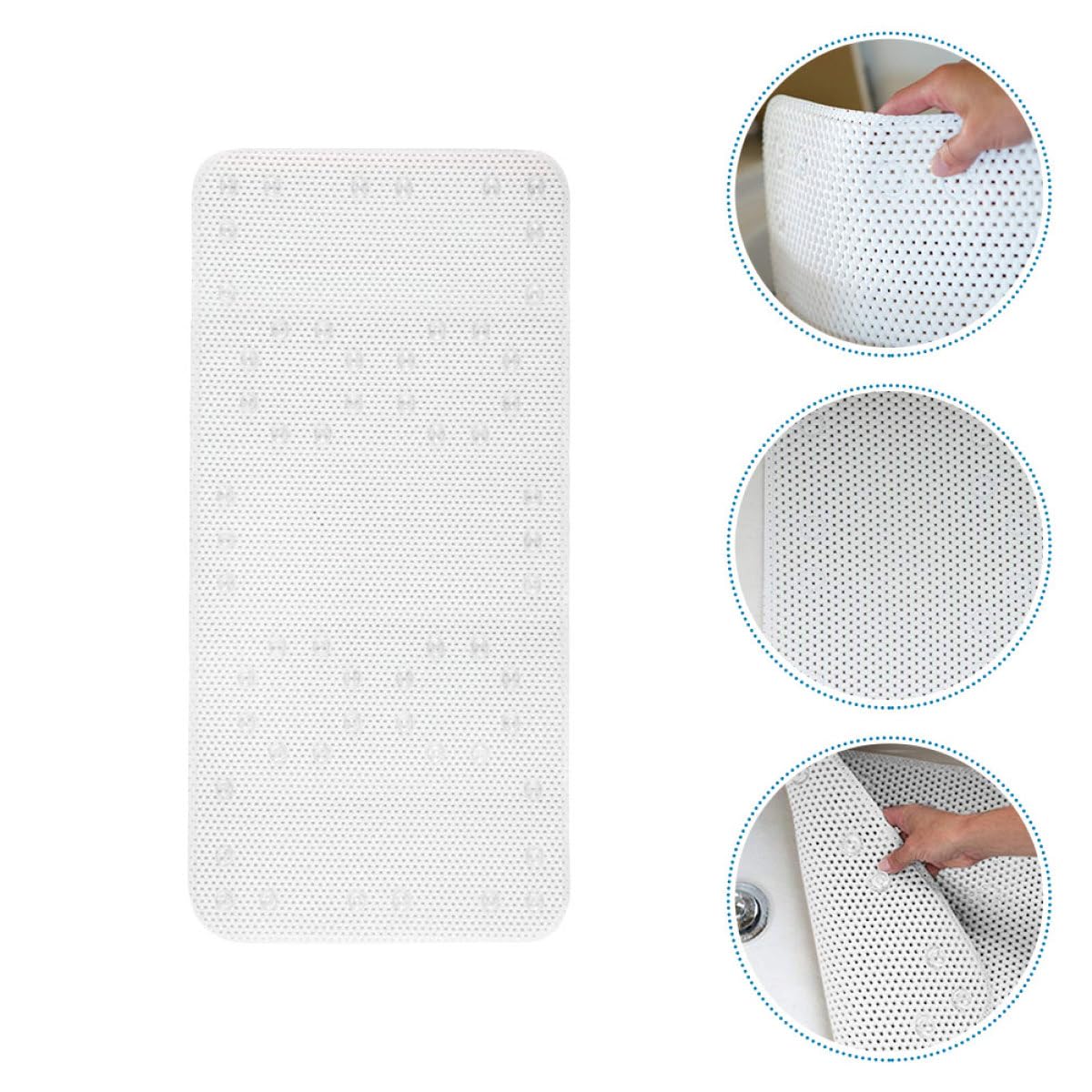 Artibetter Alfombrilla de Baño Antideslizante con Ventosas, Grande, Material y Transpirable, Alfombra de Ducha para Bañera, Drenaje Rápido, Uso Seguro en Baño y Ducha
