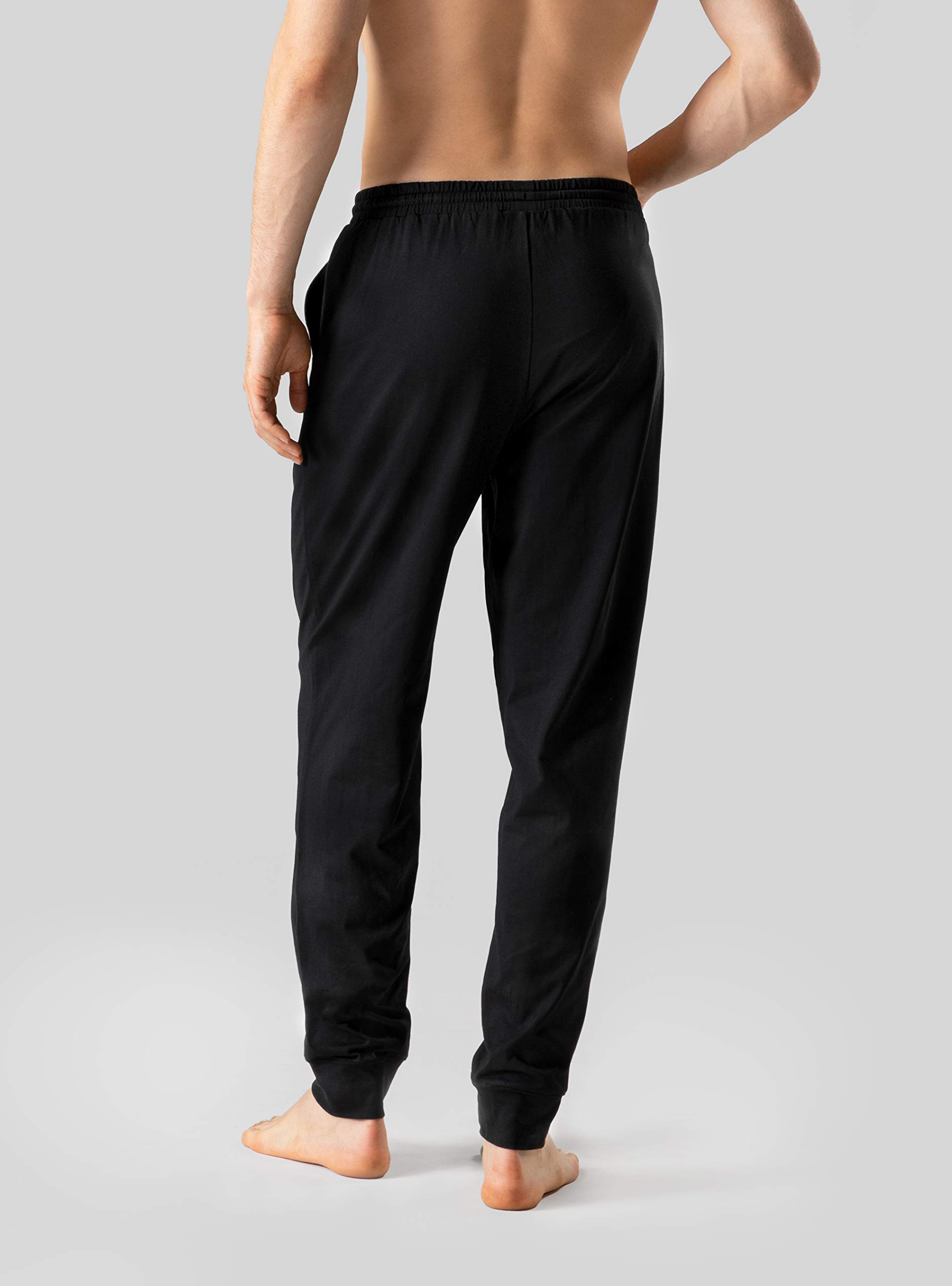 DAVID ARCHY Herren Schlafanzughose Lang & Kurz mit Eingriff Pyjama Hose mit Taschen und Band Nachtwäsche mit Knopfleiste für Männer Bequem