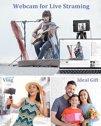 Miniatura 7 de Cámara digital 4K con flash y selfie, cámara de 48 MP para fotografía con enfoque automático 16X Zoom, cámara de vlogging antivibración, cámaras