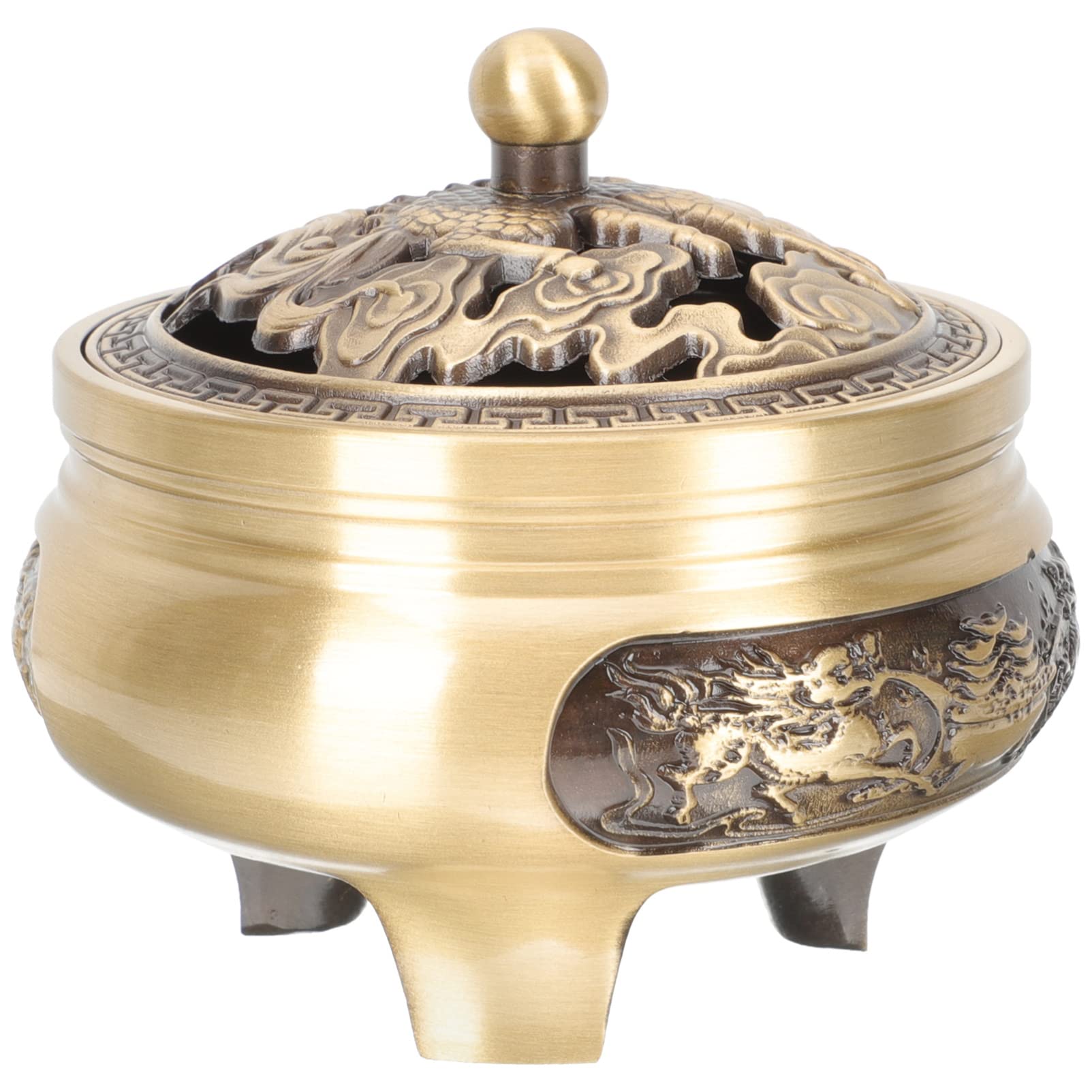 骨董 銅製香炉 三脚 木製香炉台 付き 【公式通販】