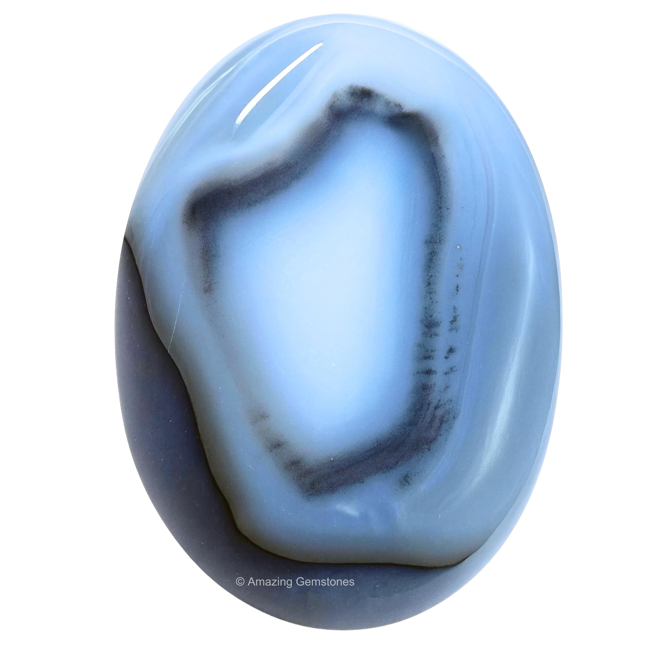 Dendrite Agate Crystal Palm Stone, 45-50mm Large Meditation Healing Crystal