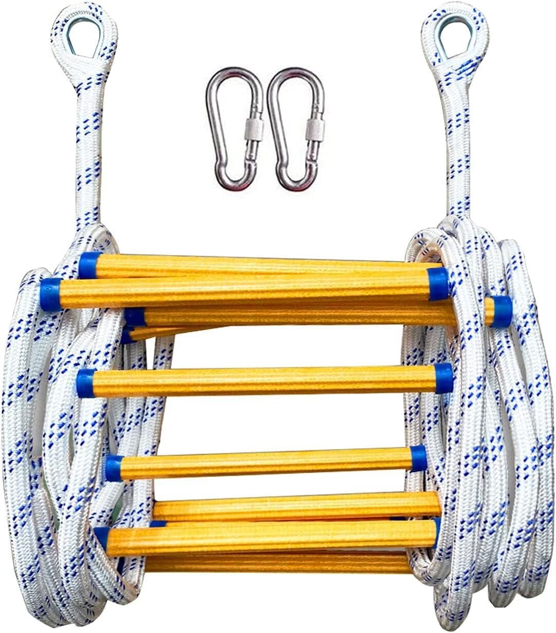 Rope Ladder Fire Escape 3M 5M 8M Soft Emergency, Hook For Adults, Windows And Balcony(18m)