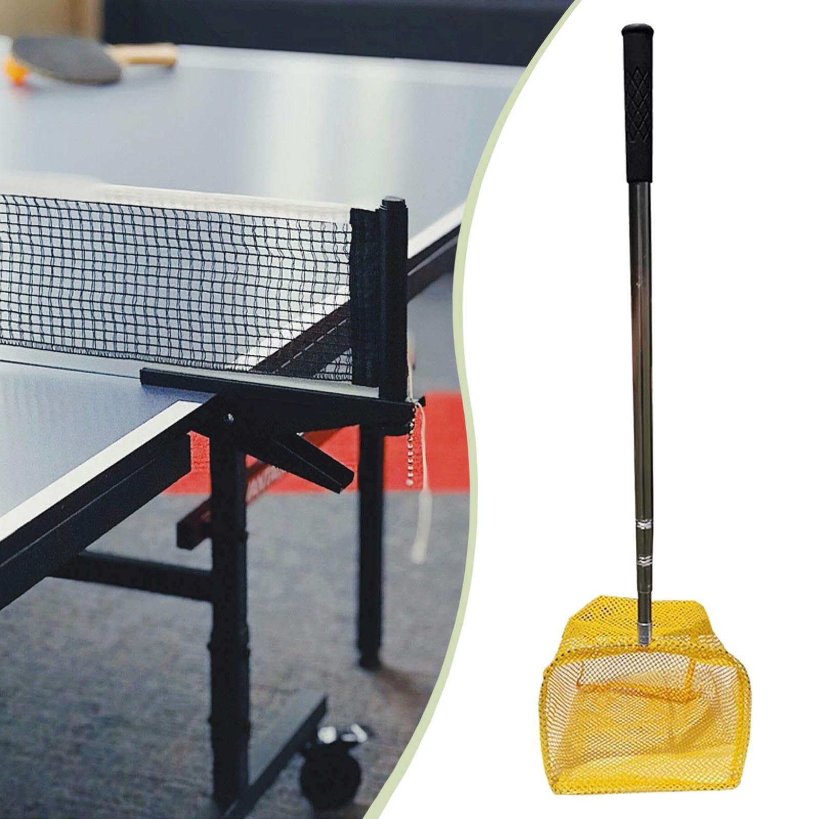 Milageto Ramasse-balles de Tennis de Table avec Filet, Sac télescopique Portable réglable