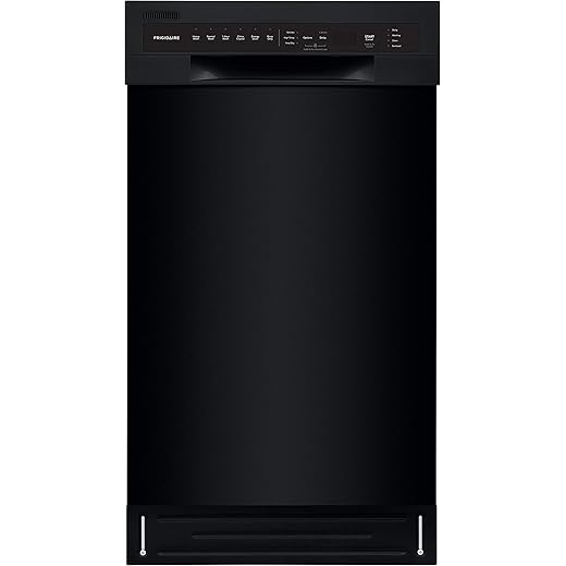 Frigidaire 18 in. ADA Compact Front Control Dishwasher in Black with Dual Spray Arms, 52 dBA, includes room-of-choice delivery