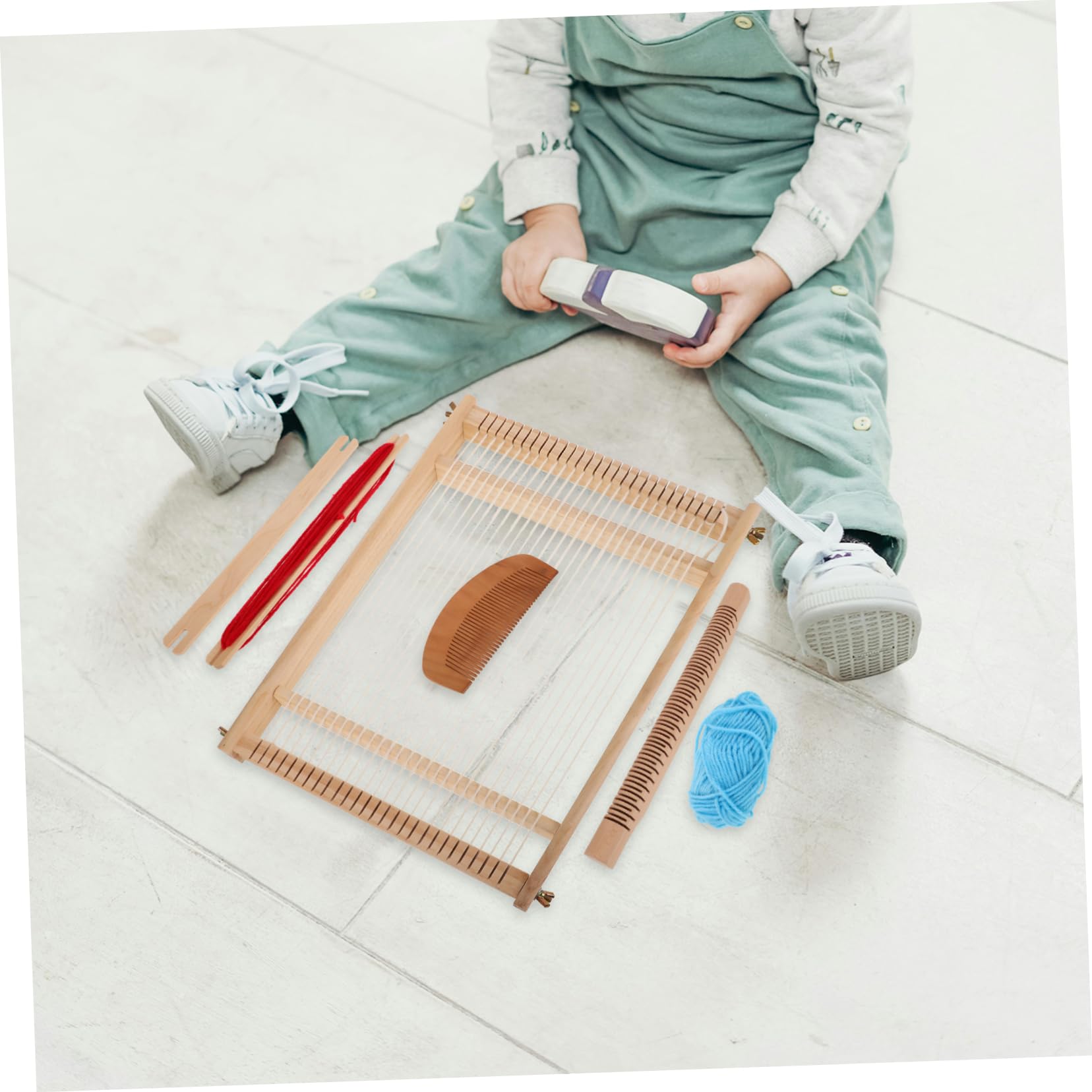 VILLCASE Hand-Woven Tapestry Wooden Loom DIY Weaving Tool Perfect for Beginners Develop Craft Skills Random Color