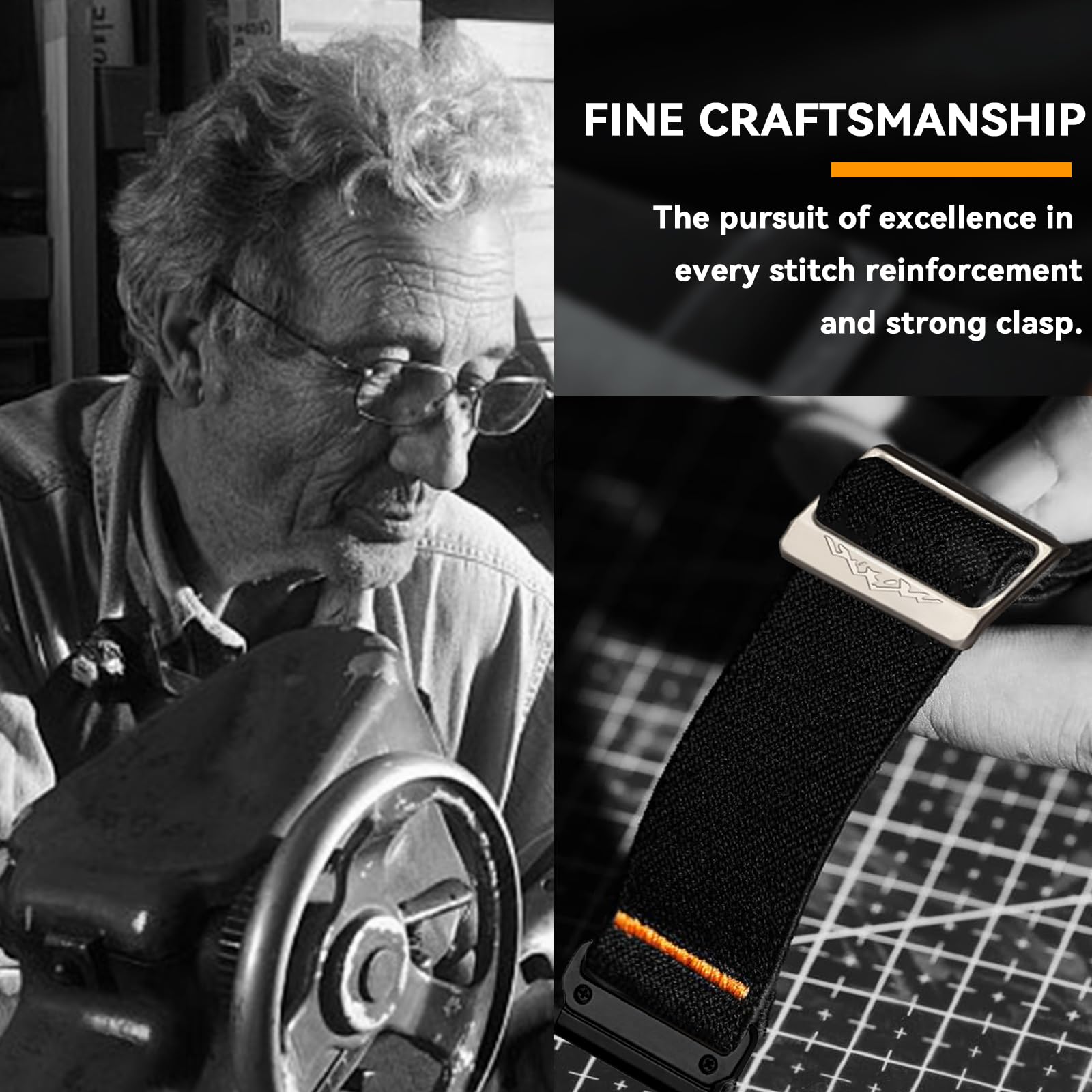 Chinbersky 26mm Nylon Cinturino per Garmin Feinx 6x/5x/7x Cinturino, Tessuto Regolabile Elastico Cinturino per Garmin Fenix 5X Plus,Fenix 6X Pro,Fenix3,Fenix3 HR, Discesa MK1/Mk2/Mk2S, Enduro/Enduro 2