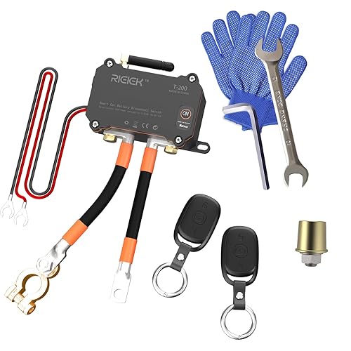 Interruptor remoto de batería para automóvil con control de vibración, interruptor de desconexión universal de corte automático de bajo voltaje