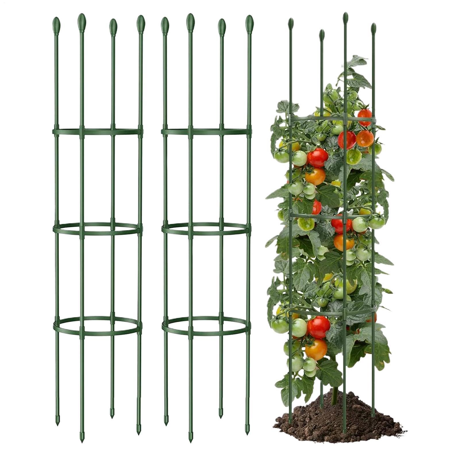 Generisch Tomatenkäfige – verstellbare, erweiterbare, robuste Pflanzenstütze, Tomaten-Pflanzkäfig-Gartenpfähle | Für Außenterrasse, Balkon, Hinterhof, Gewächshaus, Gartenarbeit, Blumen, Paprika