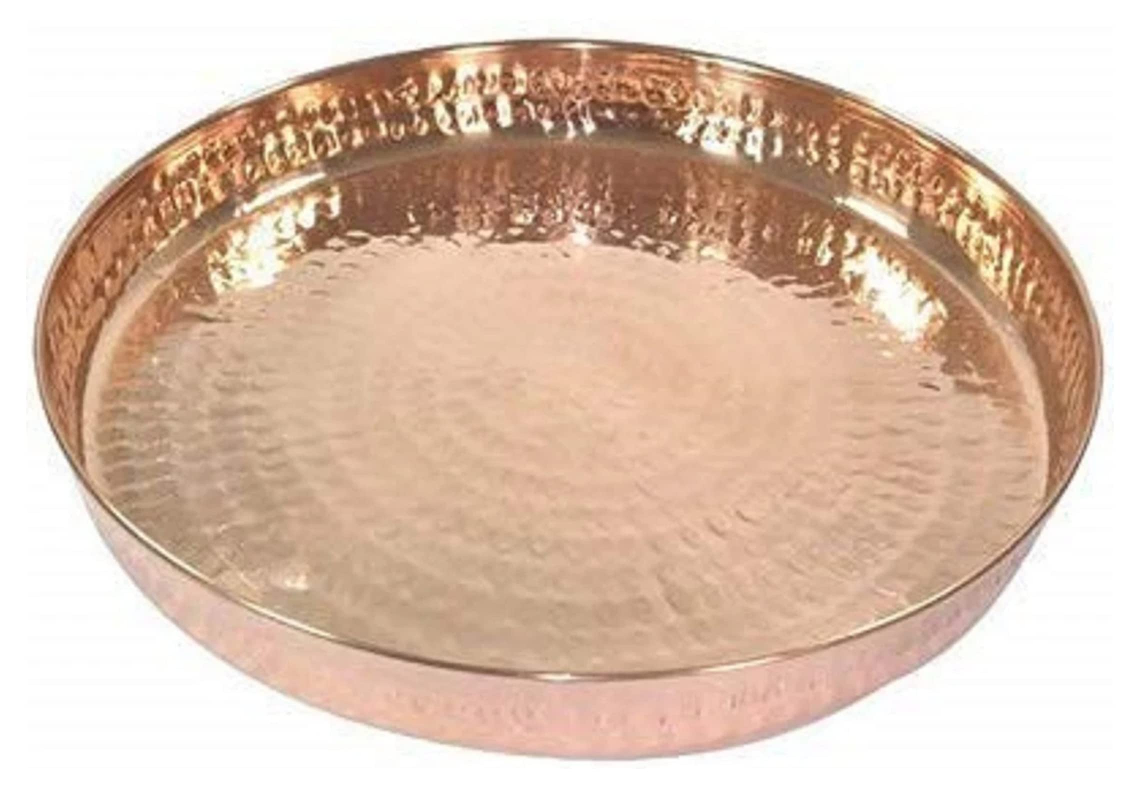 Buy Sharva Copper Hammered Dinner Thali Plate Indian Traditional Thali