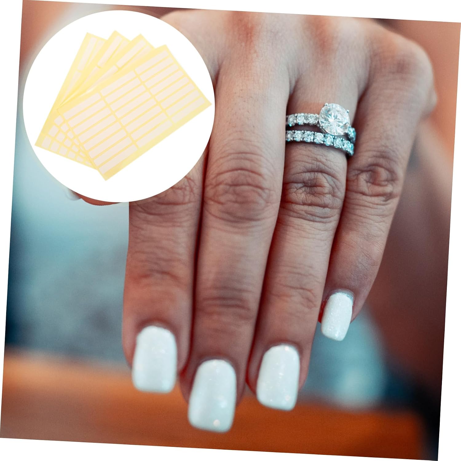 4sheets Double-Sided Nail Display Tape High-Viscosity Adhesive for Nail Art Lovers Random Styles Total Adhesive for Beginners and Professionals