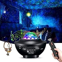 Projetor de luz noturna XUELILI com KIT PULSEIRA UNISSEX, com projetor estrelado ajustável com 21 modos,Galaxy projetor Star projetor Ocean Wave Projetor Light com alto-falante Bluetooth