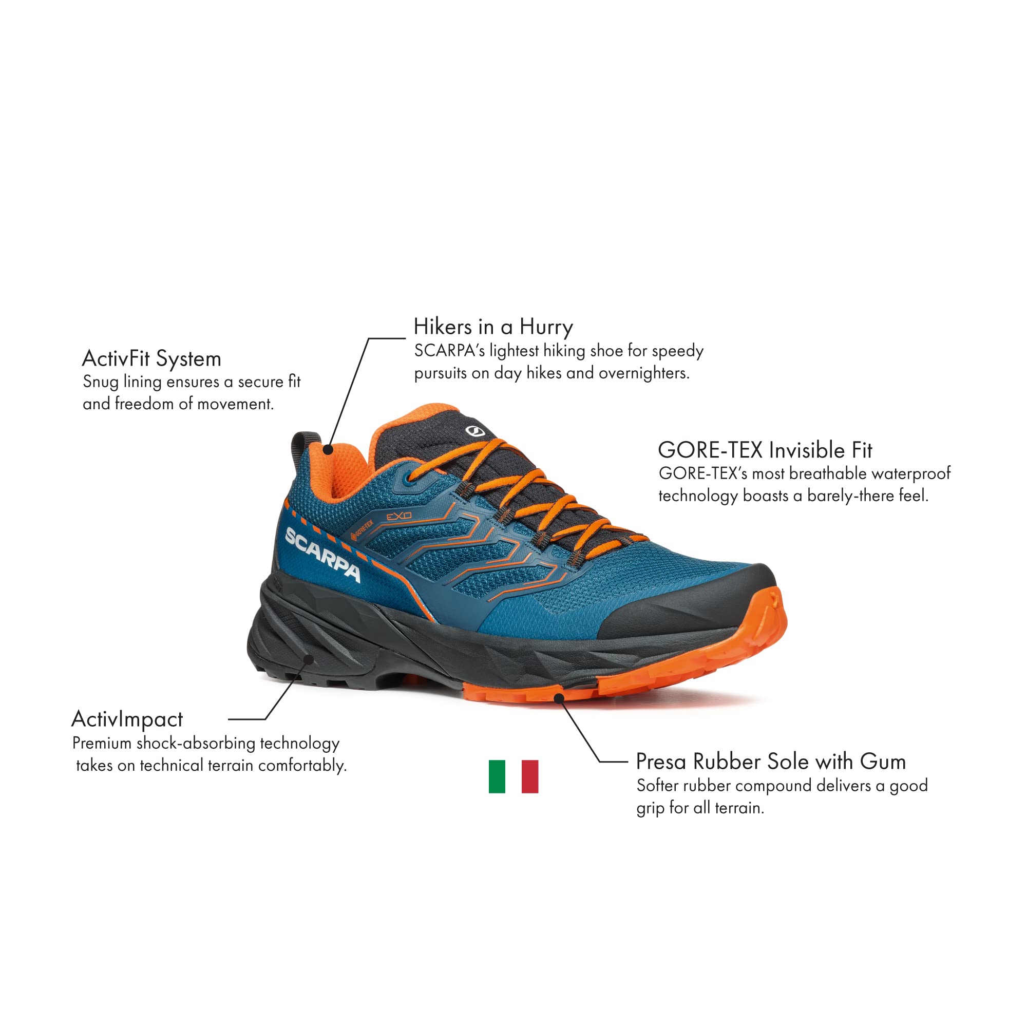Scarpa Rush 2 GTX Cosmic Blue/Orange