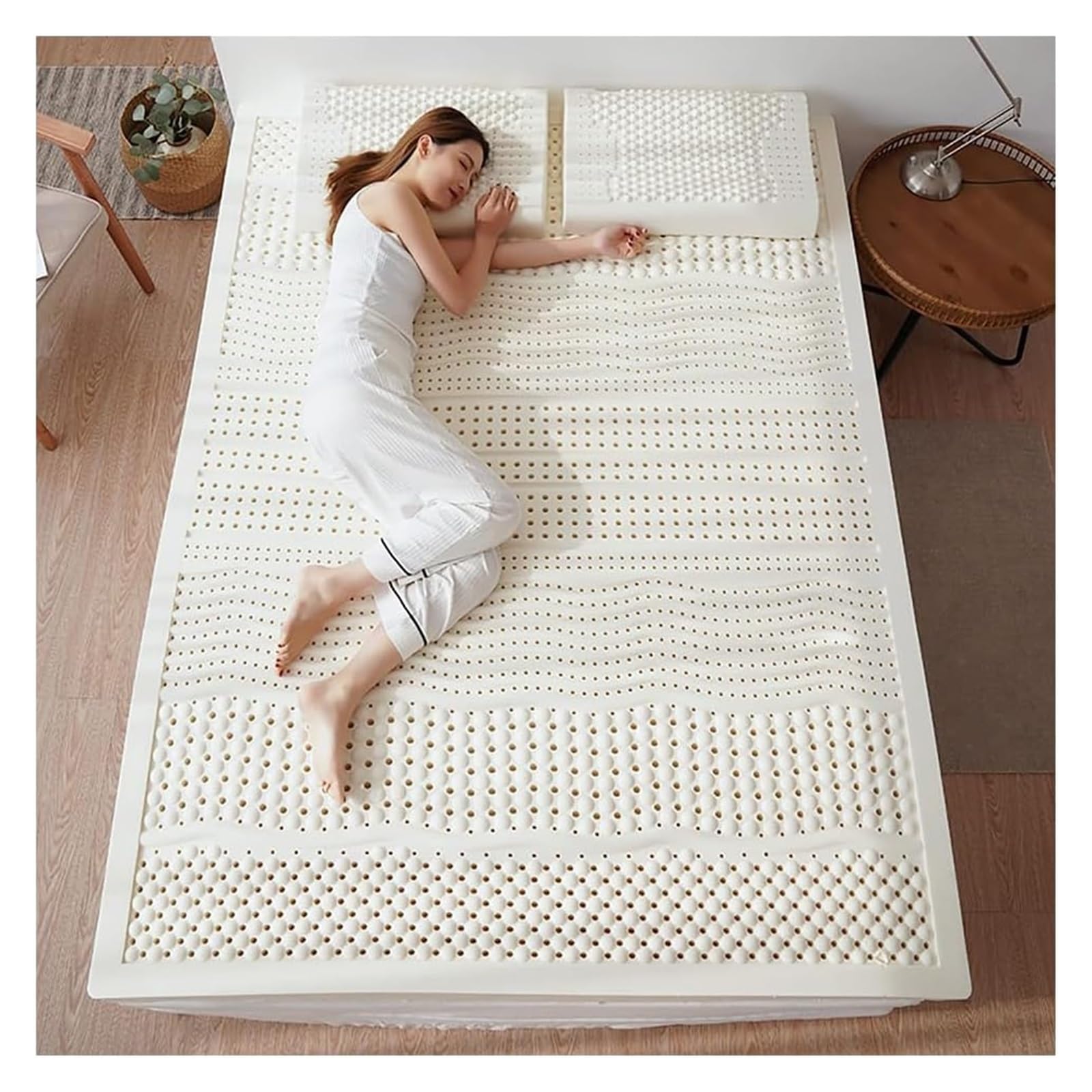 OneGrifN Natural Latex Topper Firm Foam Mattress Medium Firm Topper 100 Natural Latex Luxurious Comfort Soothing Pressure Point