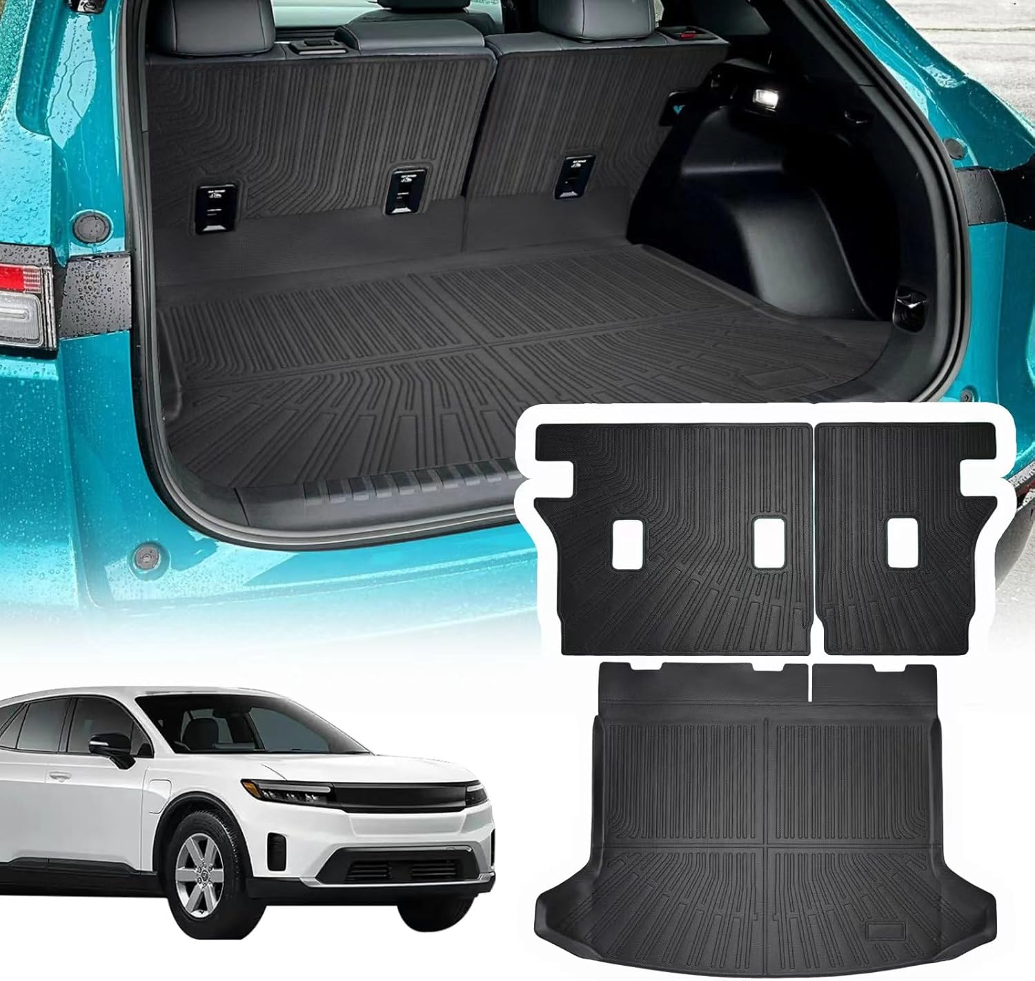 Cargo Liner Compatible with 2024 Honda Prologue Trunk Mat Cargo Mat Back Seat Cover Protector Dog Liner Pet Mat Cargo Trunk Liner(Backrest Mats+Trunk Mat)