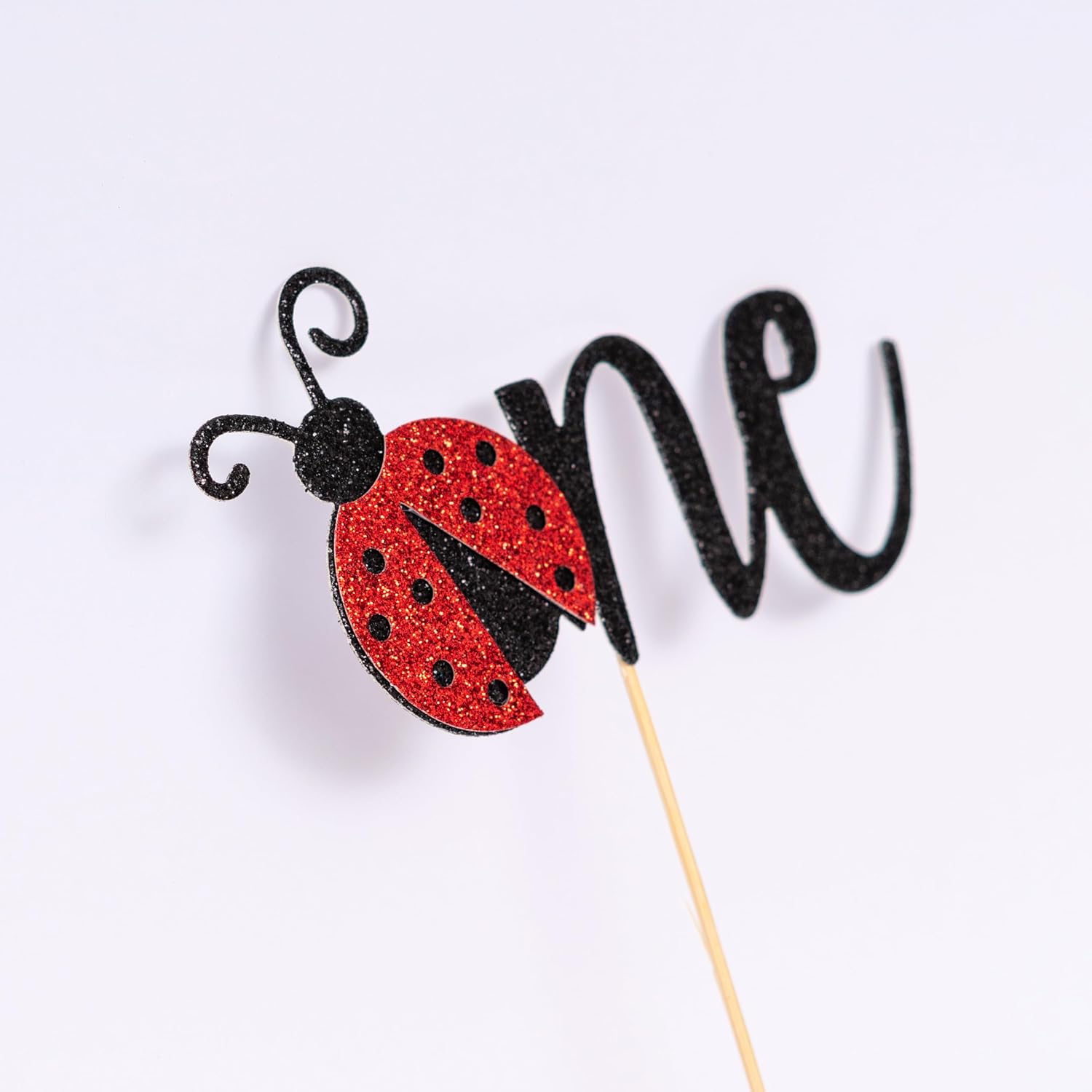 Ladybug First Birthday Decorations Bundle | Ladybug First Birthday Decor with Lovebug High Chair Banner and Lovebug Cake Topper for Party, Cake Smash, Photo Prop