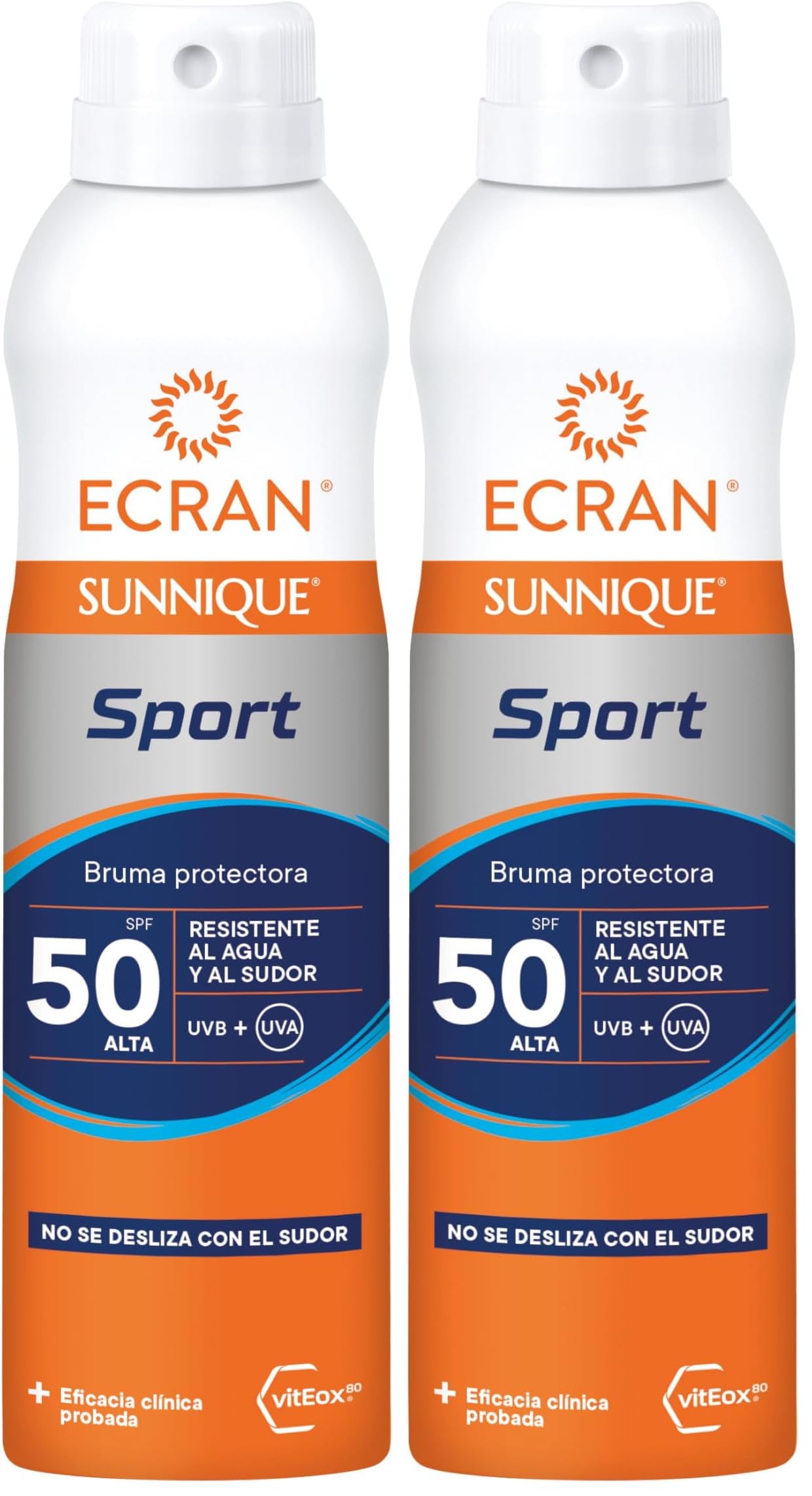 Ecran Sun Lemonoil Sport Spray Invisible Spf50-250 Ml (Lot de 2)