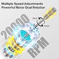 Vista 4 de Taladro de uñas inalámbrico, lima de uñas eléctrica, lima de uñas profesional para manicura y pedicura, kit de máquina de taladro de uñas recargable