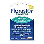 Florastor Select Pro+Pre Daily Probiotic and Prebiotic Supplement for Women and Men, Boosts Good Bacteria, Saccharomyces Boulardii CNCM I-745 (30 Capsules) (Pack of 1)