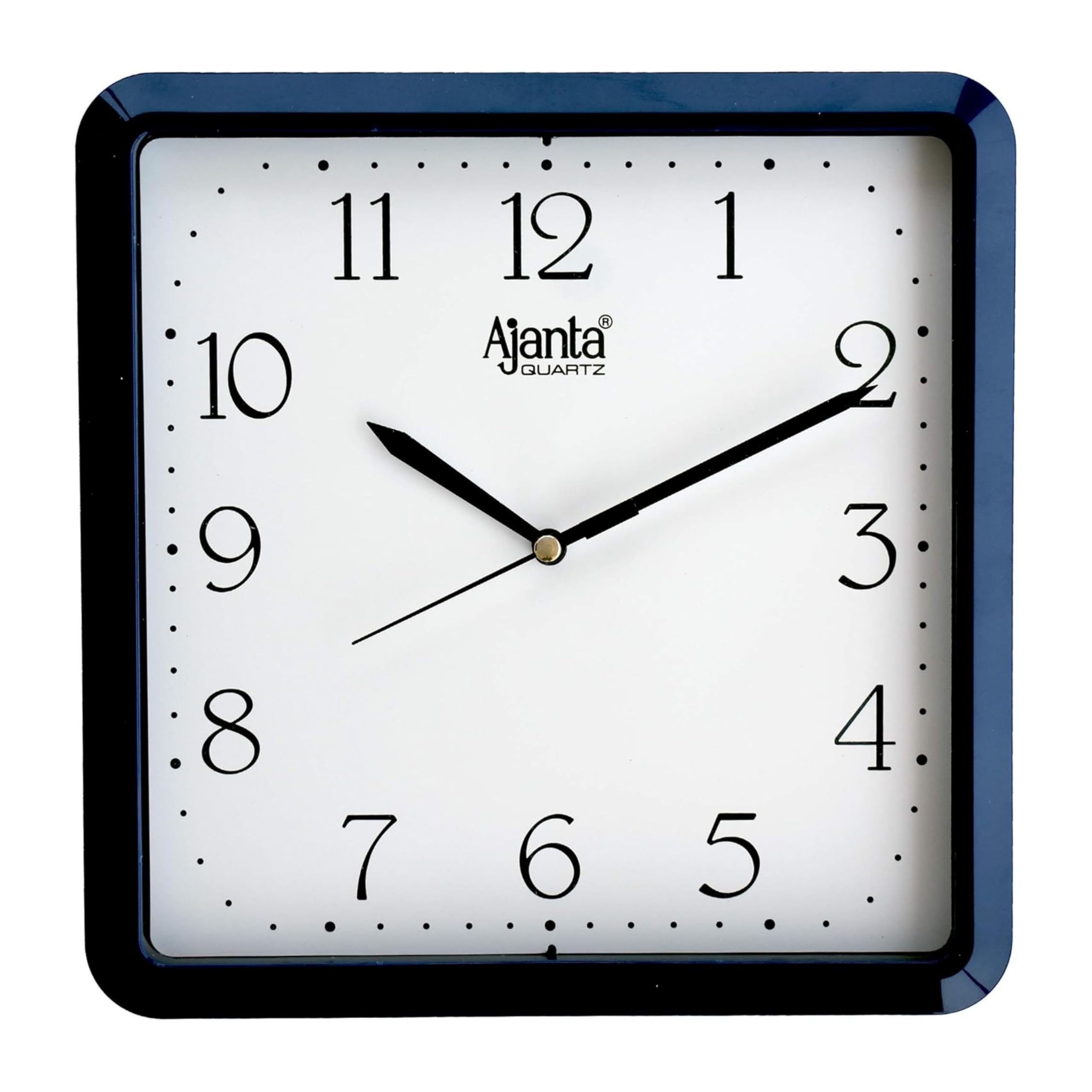 Ajanta Plastic Step Movement Wall Clock (Blue, 9 Inch) - Analog