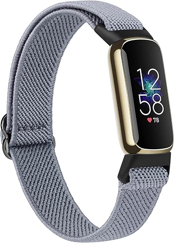 Miniatura 7 de Meliya Correa compatible con bandas Fitbit Luxe para mujeres y hombres, correa deportiva de repuesto de nailon elástico suave para Fitbit Luxe