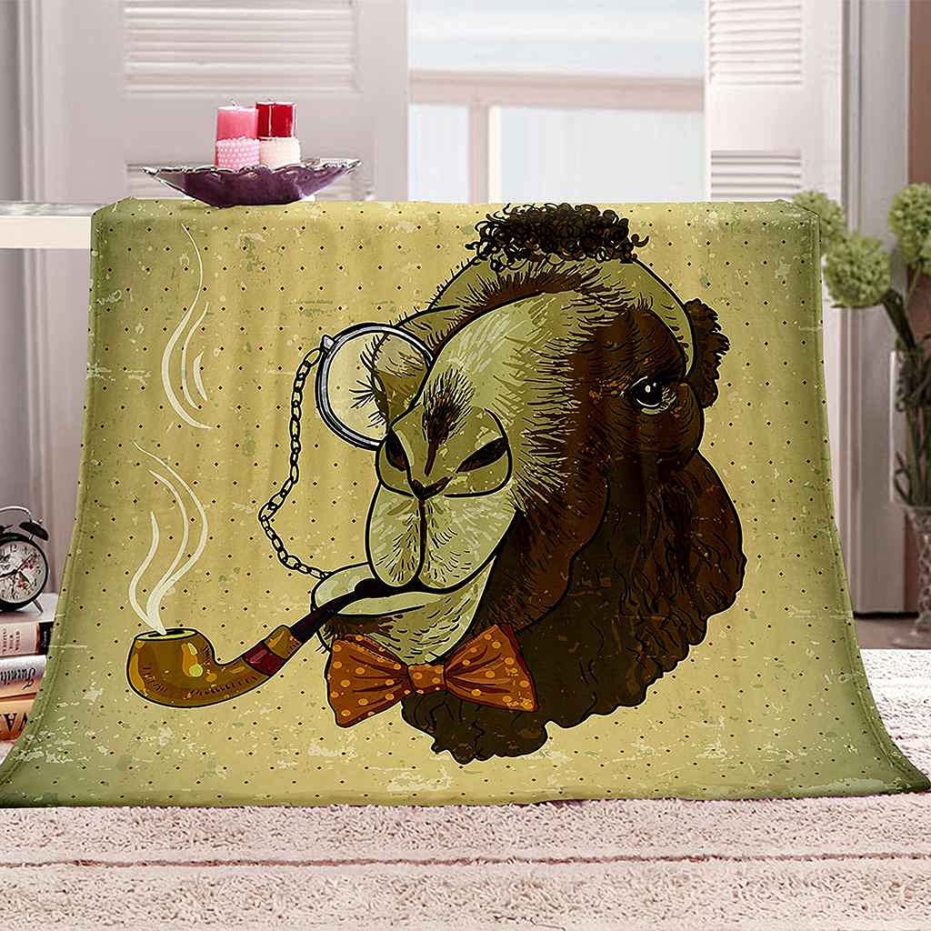 Couverture Polaire Orang-Outan en Flanelle Microfibre 150x200cm Plaid Chaud Imprimé 3D