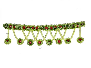 afarza Toran for Main Door Latest Home Decoration Entrance Hanging Handmade Bandarwal Atificial Marigold Flower Garlands