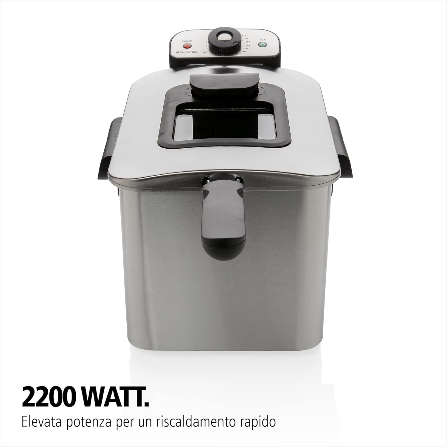 Brabantia BBEK1130 Friggitrice - Friggitrice - 4 litri - 2200 Watt - Zona fredda - Temperatura regolabile - Lavabile in lavastoviglie - Protezione contro il surriscaldamento - Acciaio inox Brabantia BBEK1130 Friggitrice - Friggitrice - 4 litri - 2200 Watt - Zona fredda - Temperatura regolabile - Lavabile in lavastoviglie - Protezione contro il surriscaldamento - Acciaio inox