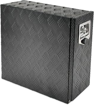 7.75"x22"x18.75" Heavy Duty Aluminum Truck Bed Tool Box, Truck Sidebed Drawer Slide Box with T-handle Latch for Pickup RV Storage, Black