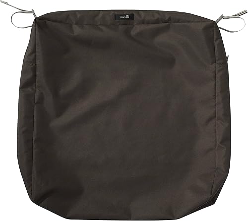 Miniatura 10 de Classic Accessories Ravenna - Cojín para silla de patio o sofá biplaza resistente al agua, 25 x 27 x 5 pulgadas, color expreso