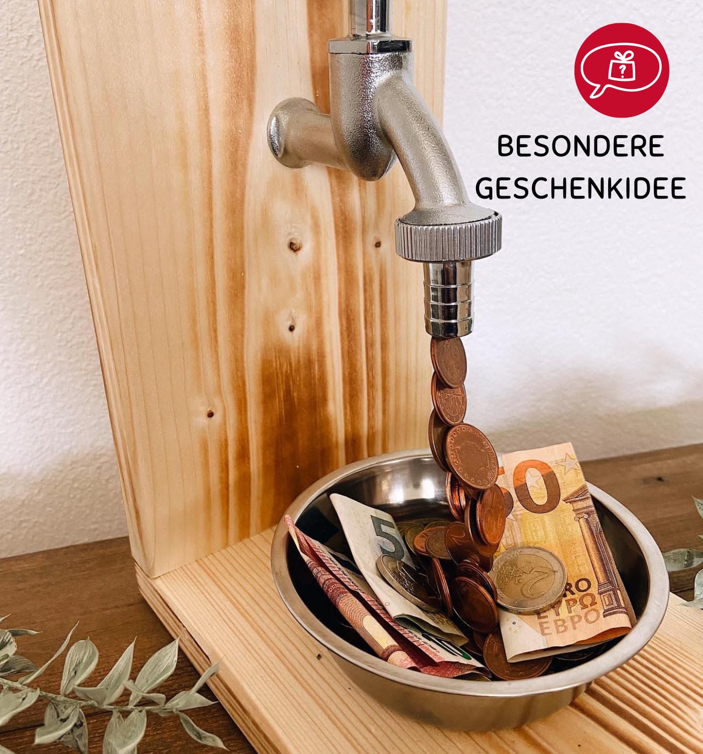 Geschenk zur Diamantenen Hochzeit - Eiserne Reserve Geldhahn Geldgeschenk lustige Geld Geschenk verschenken verpacken -s- Alles Gute zur Diamantenen Hochzeit