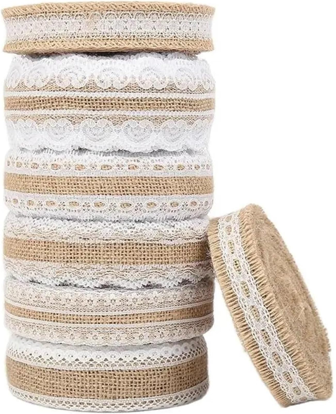 wstążka jutowa, Koronkowa wstążka jutowa, 2 m, 5, wesele DIY rękodzieło do pakowania(Color3,5M)