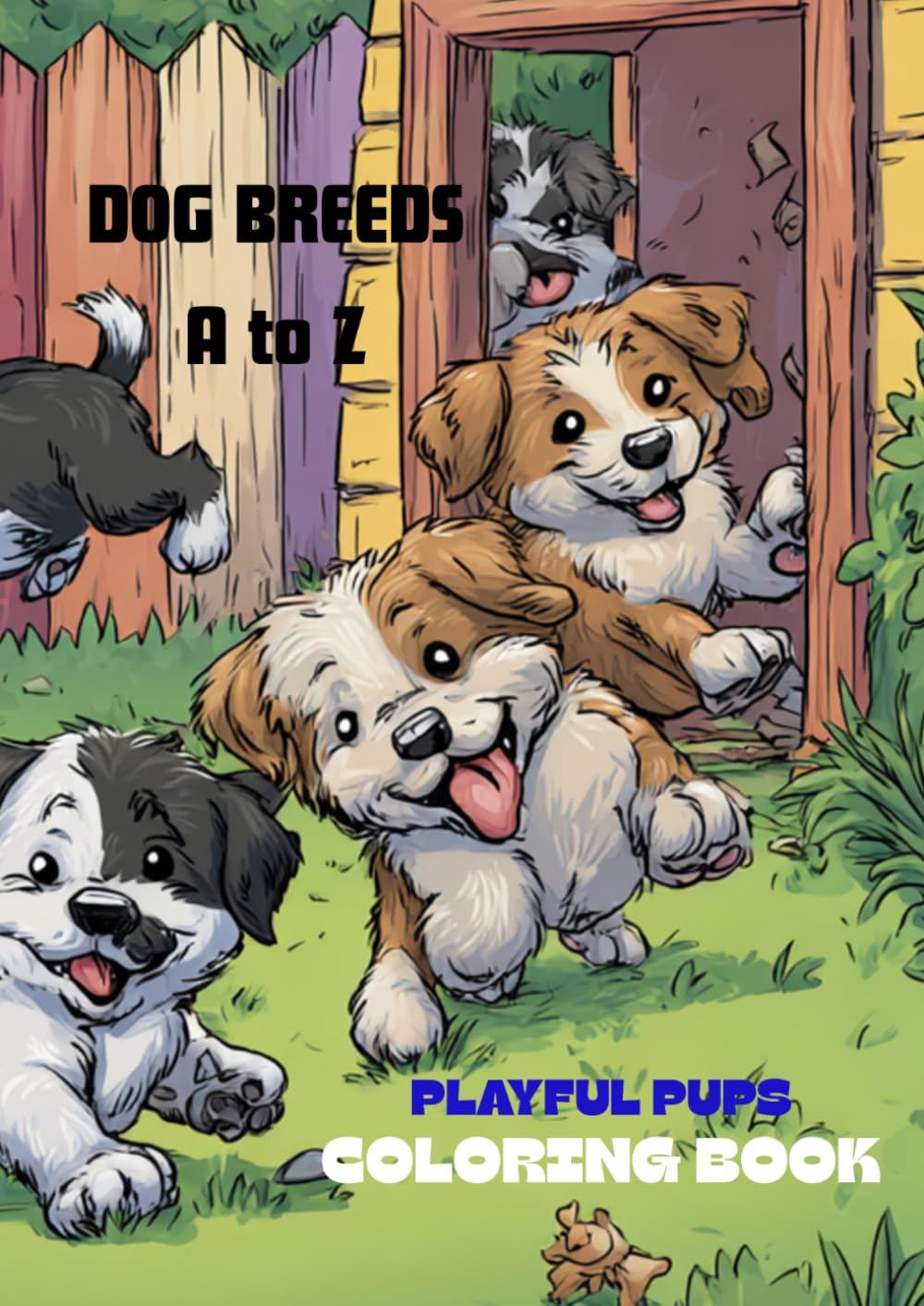 Dog Breeds A to Z: Playful Pups Coloring Book