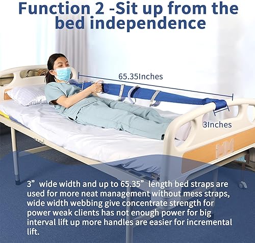 Miniatura 3 de Ehucon Escalera de cama para asistencia de cama, escalera de asistencia con asa, escalera de cuerda de cama para personas mayores, productos de