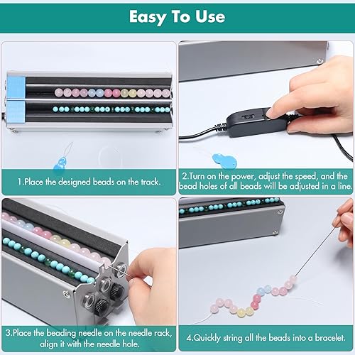 Miniatura 6 de 12 agujas de cuentas de ojo grande con mango curvado y recto, agujas de cuentas de 5.3 pulgadas para hilandero de cuentas, agujas de cuentas de