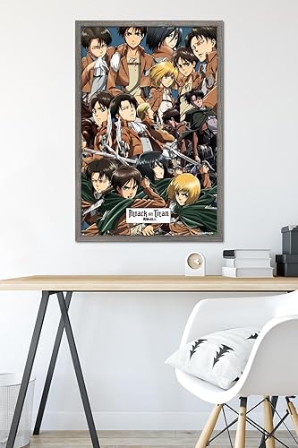 Miniatura 59 de Trends International Attack on Titan - Póster de pared, 22.375 x 34 pulgadas, póster y paquete de montaje