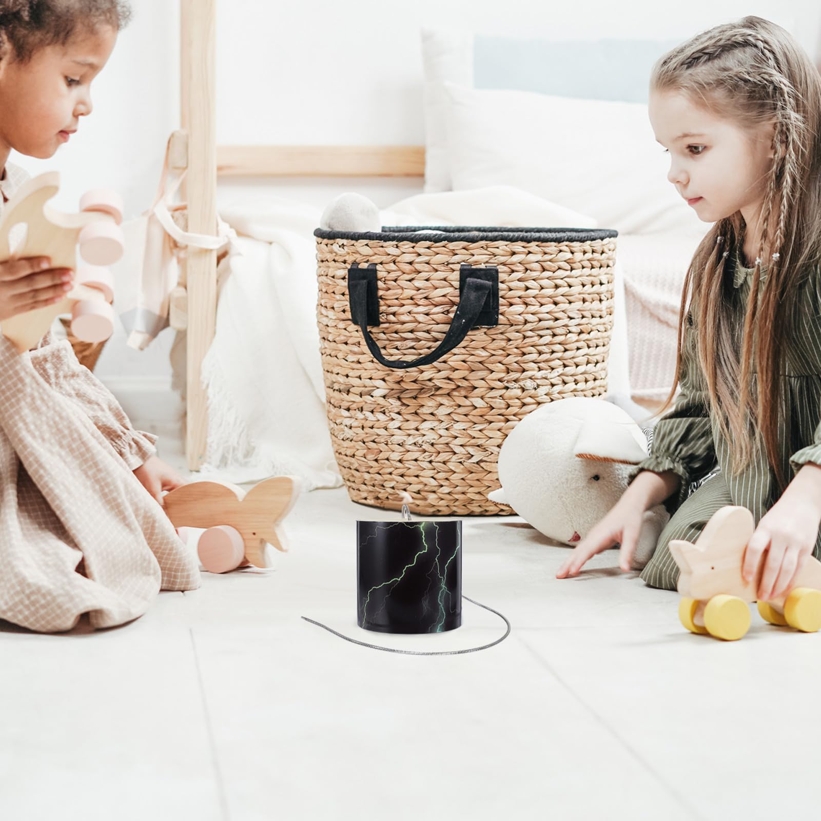 Hohopeti Tamburo a Molla Strumento a Percussione Musicale Educativo Effetto Sonoro Temporale Giocattolo Didattico per Sviluppo Musicale e Intrattenimento Infantile