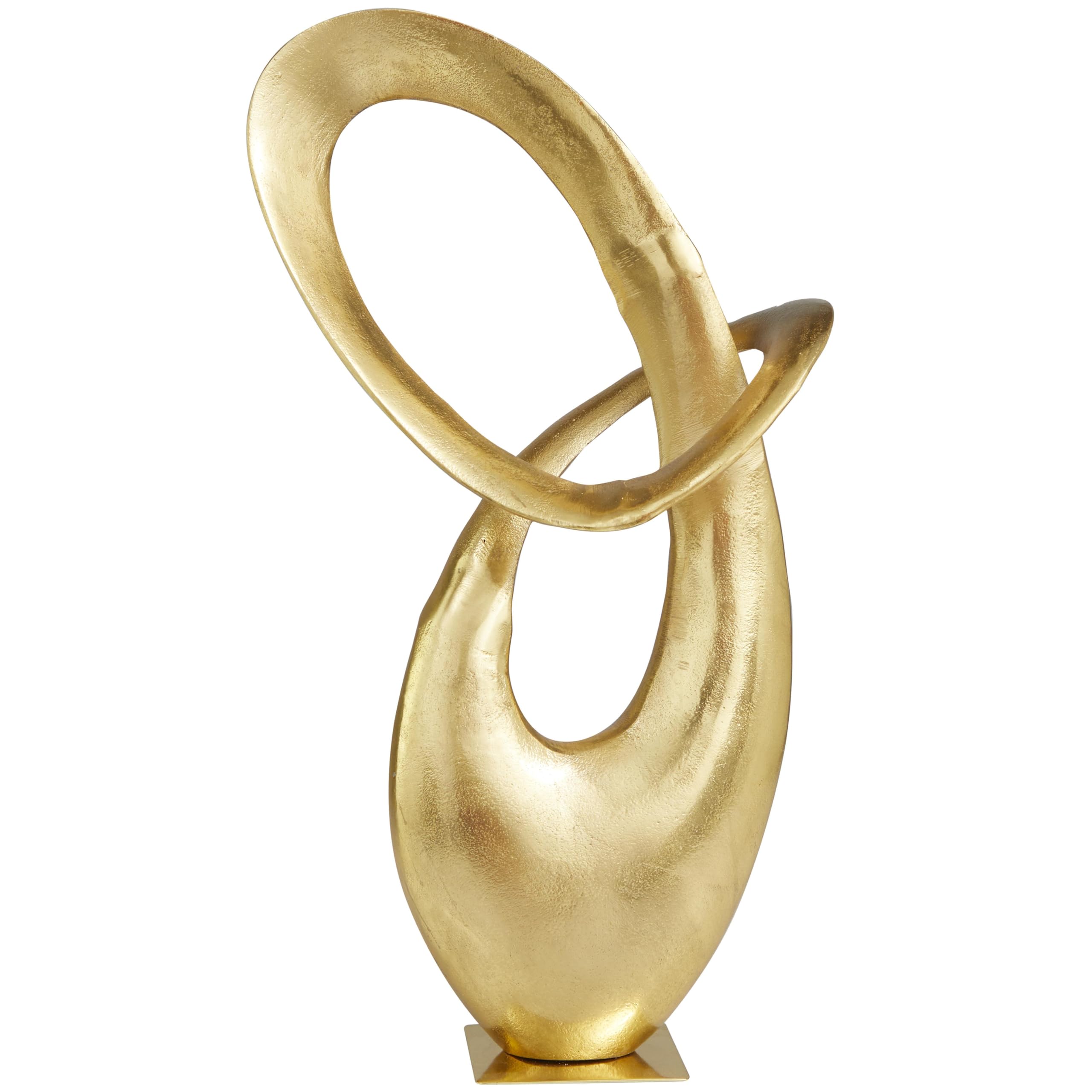 Deco 79 Aluminum Metal Abstract Decorative Sculpture Home Decor Statue, Accent Figurine 10" x 5" x 17", Gold