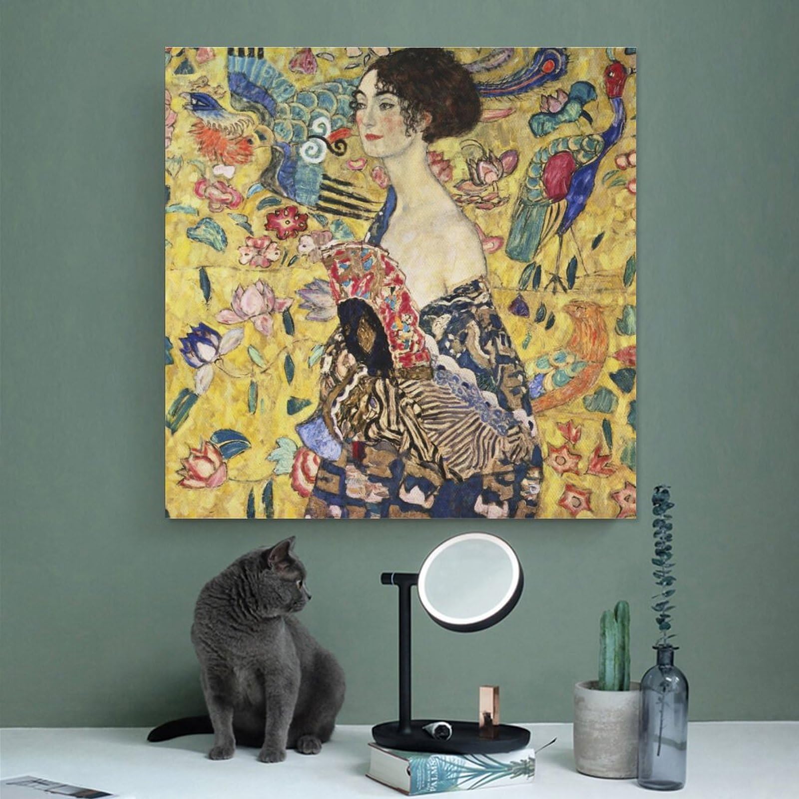 Amazon.co.jp: Gustav Klimtグスタフ・クリムト《扇を持つ女