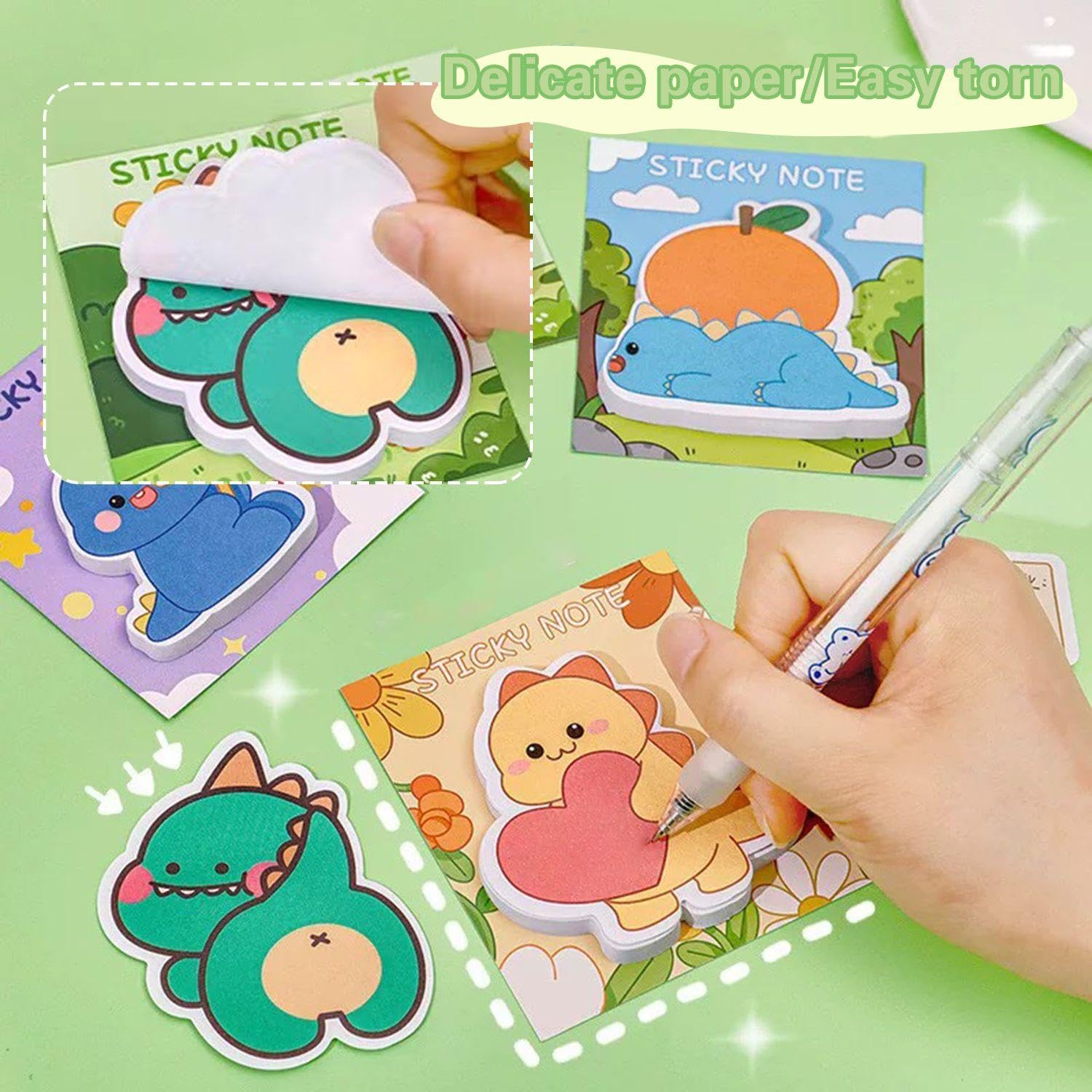 Gomma Per Dinosauri 8 Pezzi, Note Appiccicosi Dinosauro 2 Pezzi, Cartoleria Creativa Per Bambini