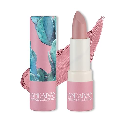 Miniatura 1 de Lápiz labial mate nude sedoso, terciopelo sedoso, lápiz labial color nude, lápiz labial antiadherente, impermeable, de larga duración, maquillaje de