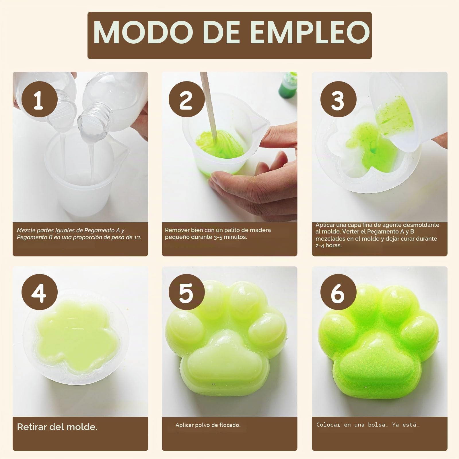 Kit Para Hacer Squishies Caseros De 18 Oz – Resina De Silicona Con Moldes De Pata, Conejo Y Queso, Regalo Creativo