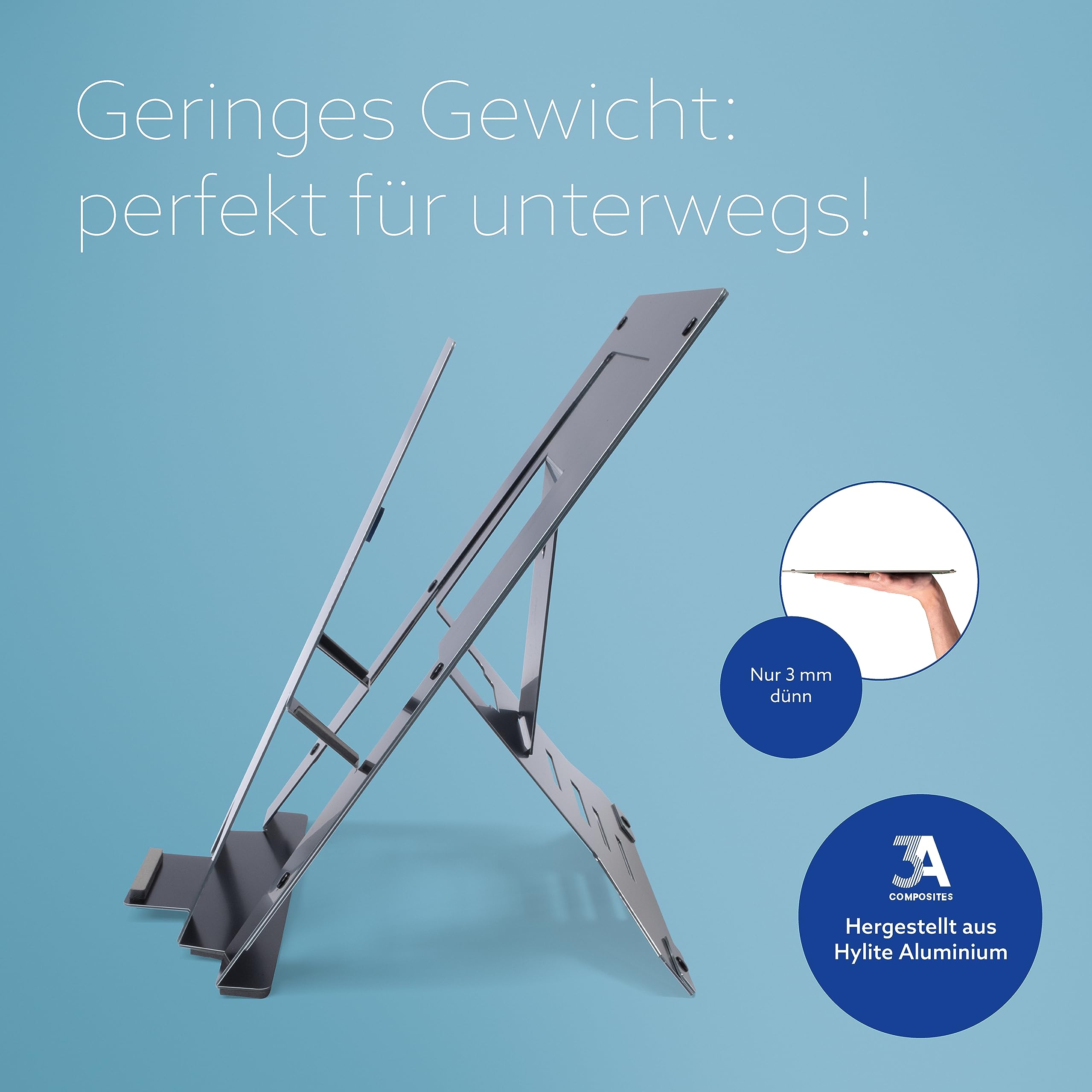 R-GO Riser Document, Laptop Ständer mit Dokumentenhalter, Verstellbarer Laptop Riser Für Büro Oder Zuhause, Ultra-Dünnes Aluminium, Kompatibel für Laptops (10-22 Zoll), Schwarz