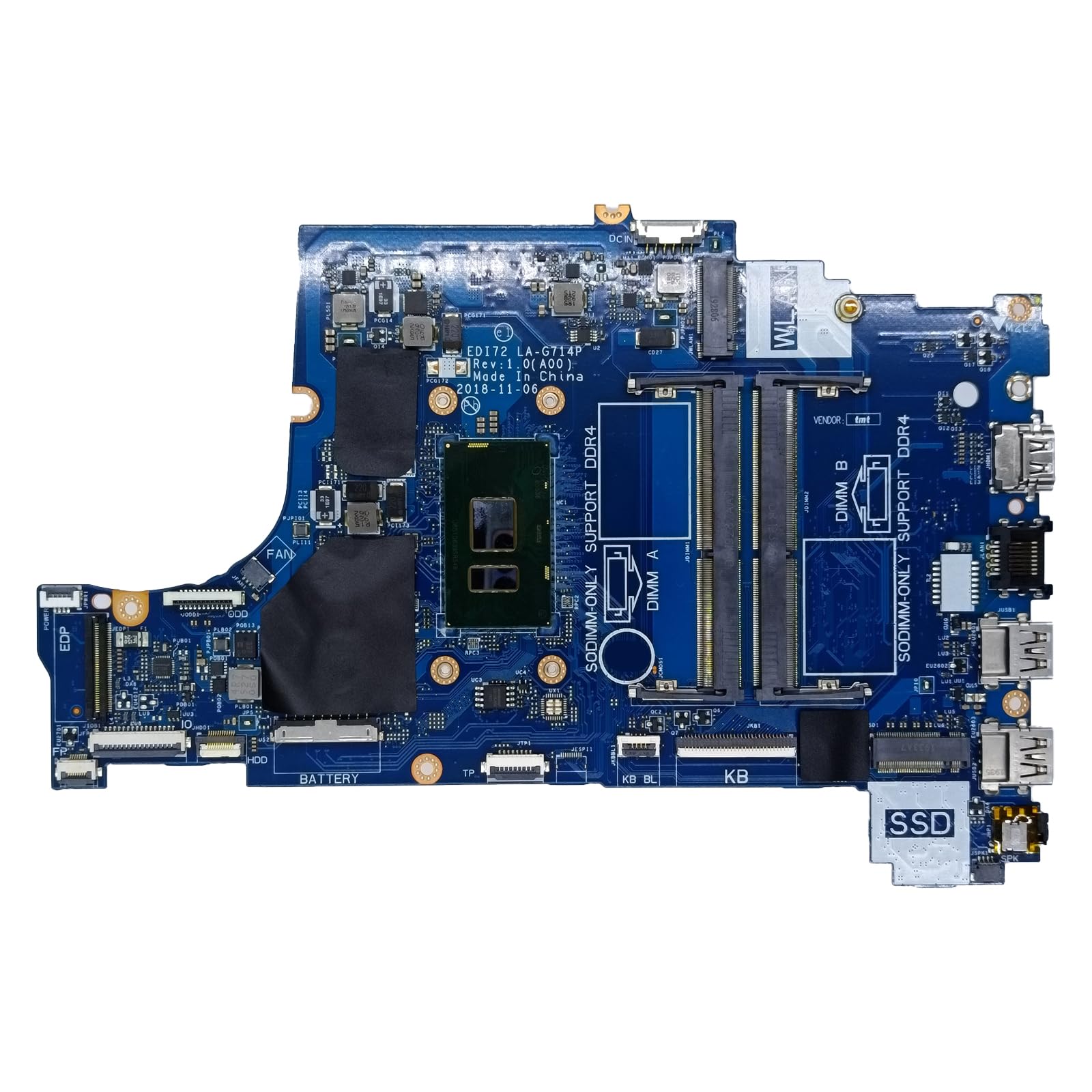 Amazon.com: Replacement for Dell Inspiron 3584 Motherboard EDI72