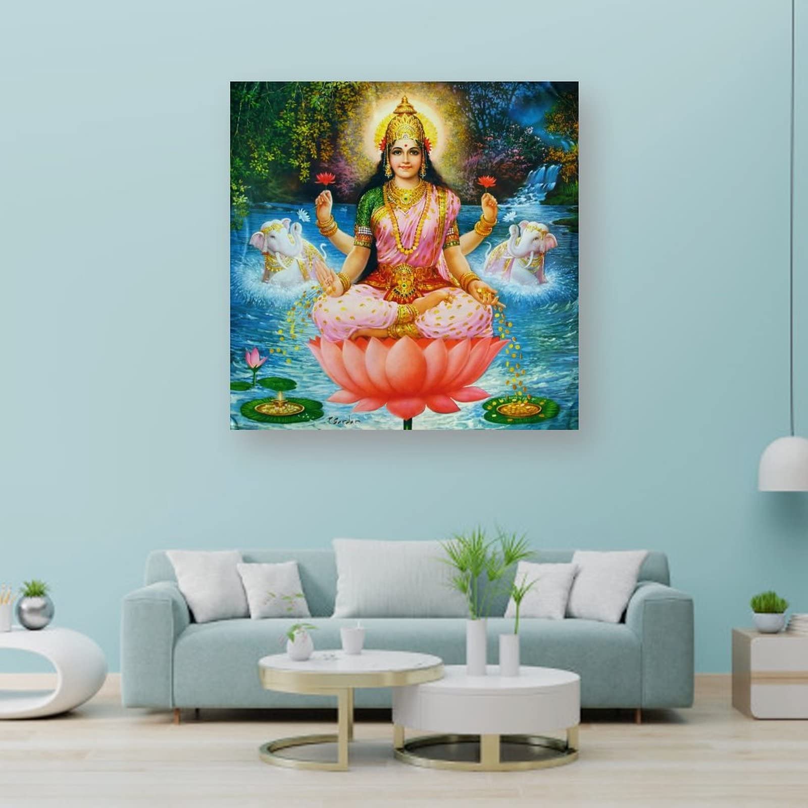 Amazon.com: Srimati Lakshmi Devi Hinduism Poster Indian Gods Religious  Ritual Culture Wall Art Poster Gifts Bedroom Home Decor Picture Canvas  Painting Posters 16x16inch(40x40cm): Posters & Prints