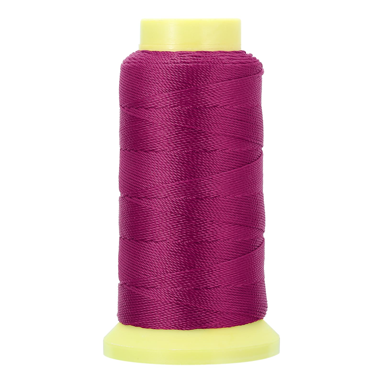 Fil collé 1 mm cordon couture polyester fuchsia foncé pour bijoux et artisanat DIY