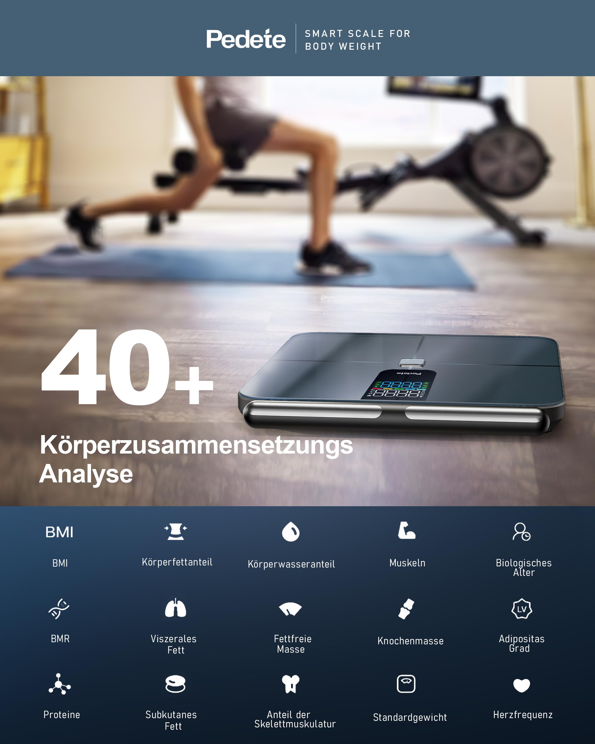 Coulax Körperfettwaage Mit App Smart Bluetooth Digitale Personenwaage