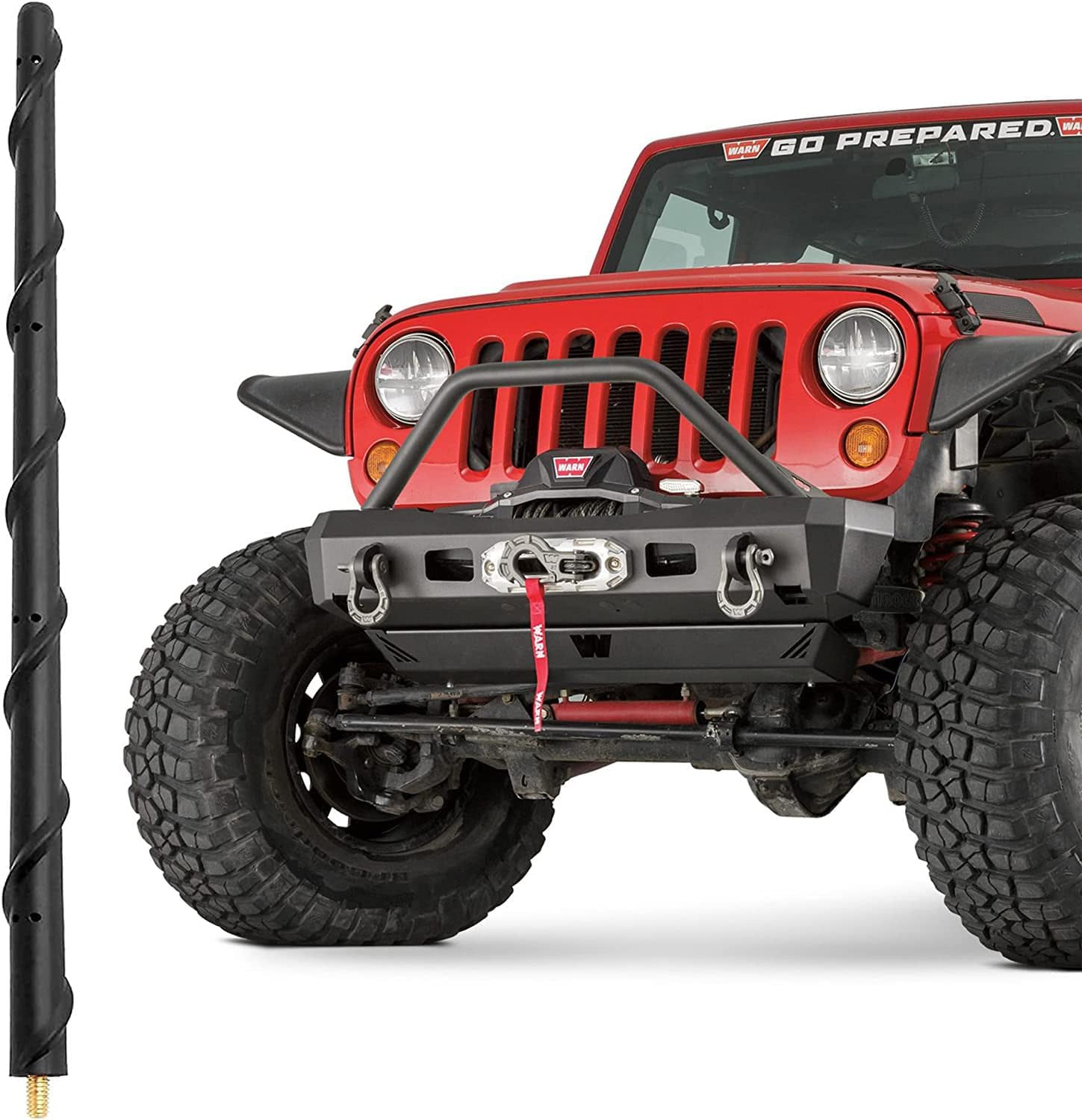 KSaAuto16 Inch Antenna Compatible with Jeep Gladiator Wrangler JL JK Rubicon Sport Unlimited 4xe Sahara Willys Mojave 2007-2024, Jeep Wrangler Gladiator Accessories Car Antenna Upgrade Replacement